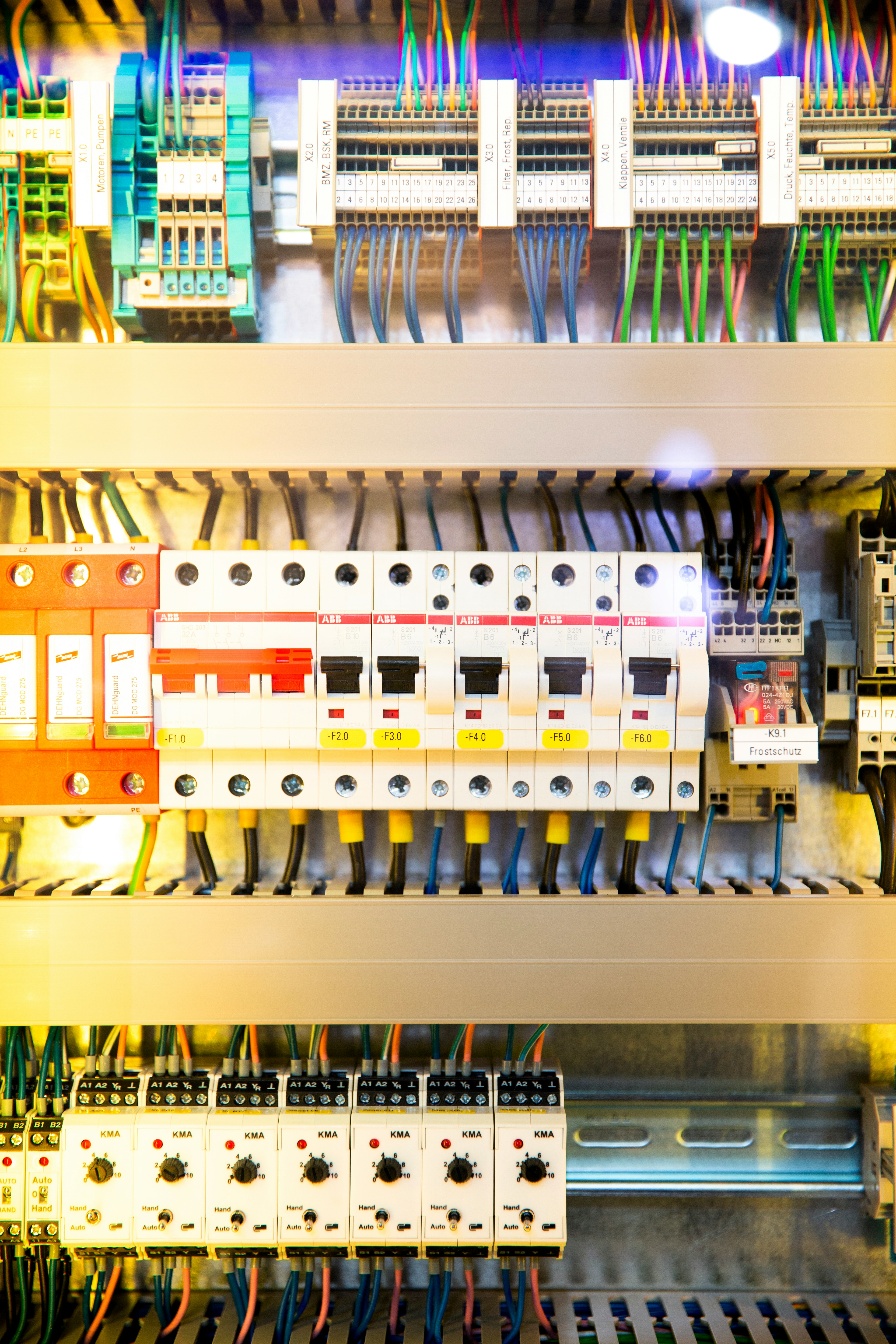 Electrical crew coordinating panel rough-in